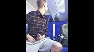 Twink Jerking in Train