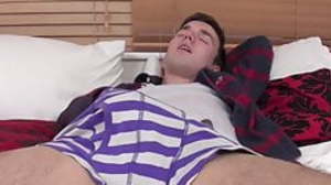 Cute underfed twink Tyler Brooks fingering before