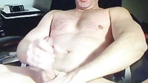 Big cock hung daddy busts a nut cum load