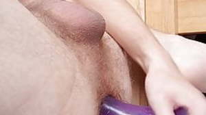 College Boy Plays With Dildo