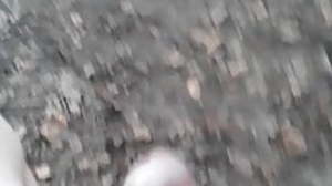 Cumshot at frozen lake