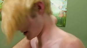 Blond emo twink Preston Andrews anal fucks Evan