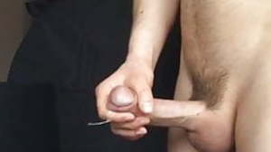 jerking cock and cum