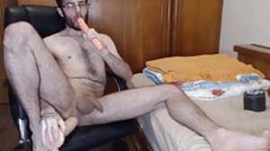 Fitting 2 big dildos in asshole