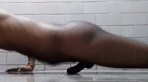 Nude push ups and my dick disturbing to do
