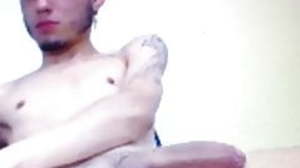 Sexy young Latino edging his massive huge hung