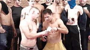 Young tattooed jock weasel words sucked in keen