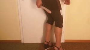Double dildo anal inserted