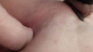 Twink fucks himself with a big dildo