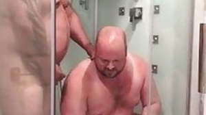 two bears in the shower