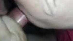 Dad sucks my hard dick. Cruising in dark room.