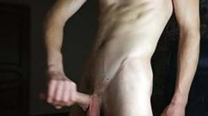 Jerking off my cock while my girlfriend sleeps
