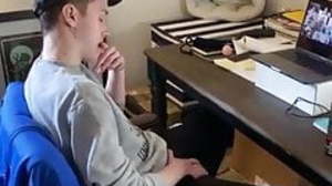 Busting a nut just before dad comes in