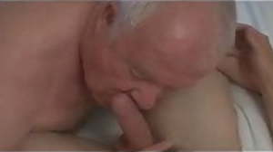 Old couple sucking increased by fucking young one