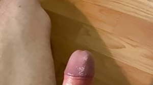 Oiled german uncut dick cums on the stupefy