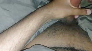 Hot jerking alone at night