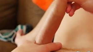 Cute twink Sebastian Gray foreskin play and