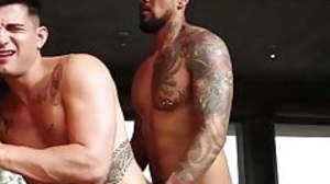 Tattooed guys have anal fun