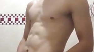 chinese twink in bathroom wanking show (no cum -