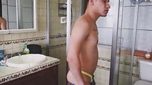mexican boy jerkingoff in a bath