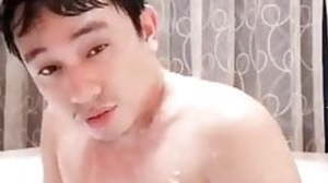 Asian boy cum