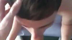 Twink sucks daddy's horseshit