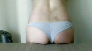 Slut crossdresser lovE little dildo