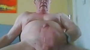 Daddy cums above cam